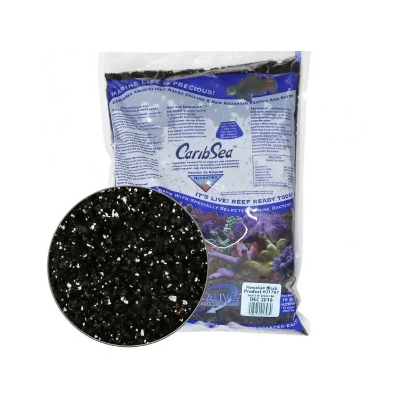 Caribsea Hawaii Black 9 .07kg 0.1 mm