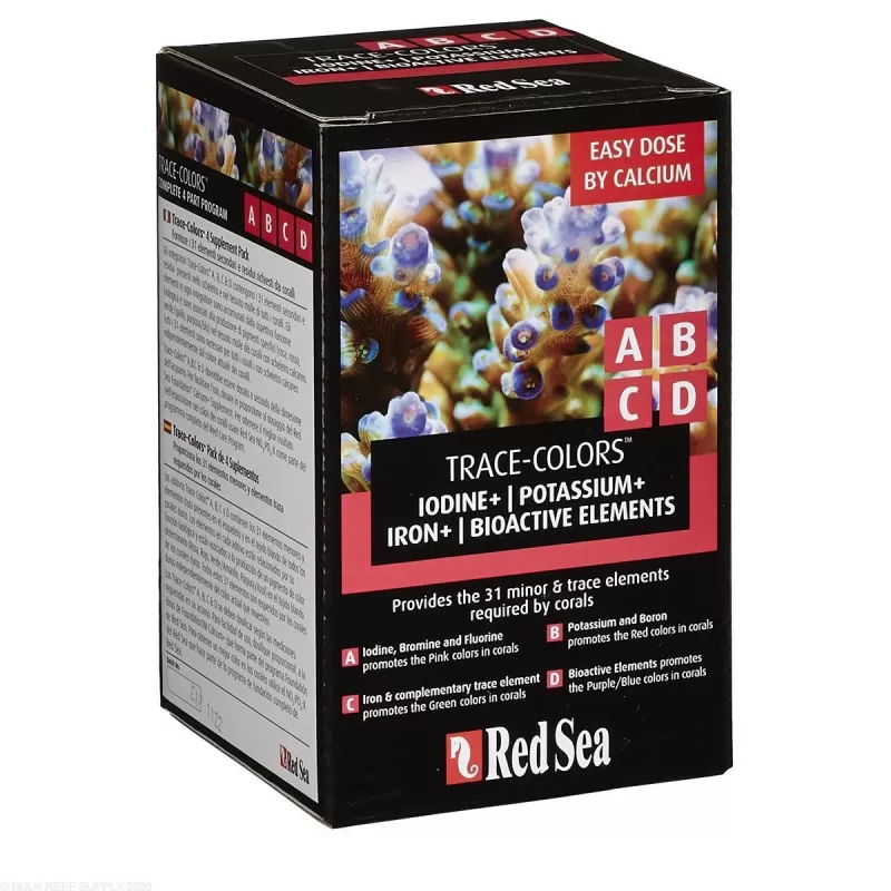 Red Sea Trace colors A,B,C,D 100ml Red Sea Trace colors A,B,C,D 100ml