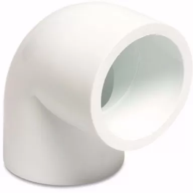 PVC WIT knie 32mm 90gr