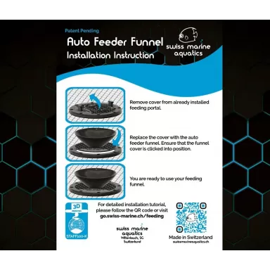 Swiss Marine Screen Top Auto Feeder Funnel White