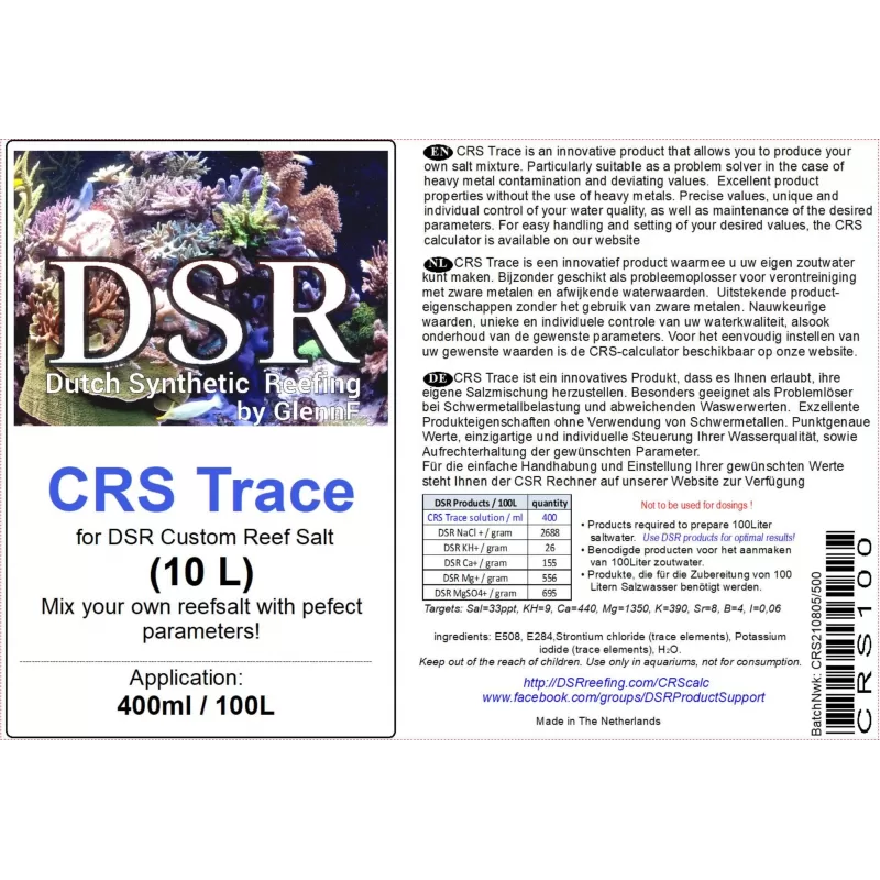 DSR CRS trace 10 liter DSR CRS trace 10 liter