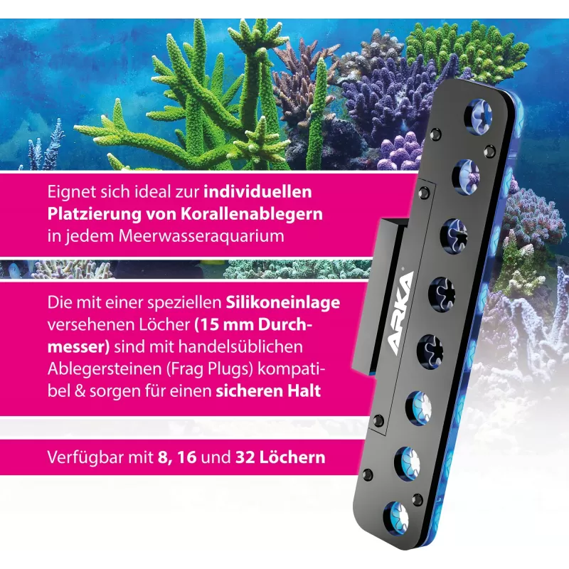 Arka Acryl Frag Rack Deck mit Magnet – 8 Löcher | Coralandfishstore.nl Arka Acryl Frag Rack Deck mit Magnet – 8 Löcher | Coralandfishstore.nl