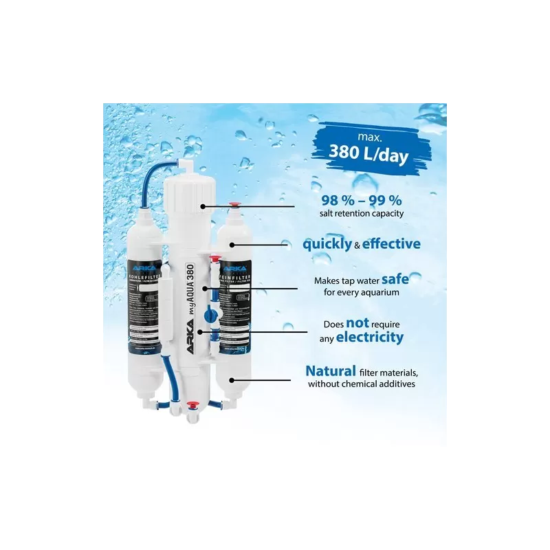 Arka myAqua380 - Umkehrosmoseanlage, bis zu 380 L/Tag Arka myAqua380 - Umkehrosmoseanlage, bis zu 380 L/Tag